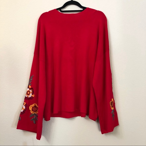 NWT INC Macy's Floral Femme Knit Sweater Plus 3X - Picture 4 of 5